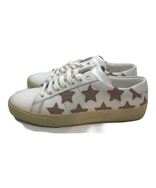 Saint Laurent Paris（サンローランパリ）Saint Laurent Paris (サンローランパリ) California sneakers with silver stars ホワイト サイズ:37の古着・服飾アイテム
