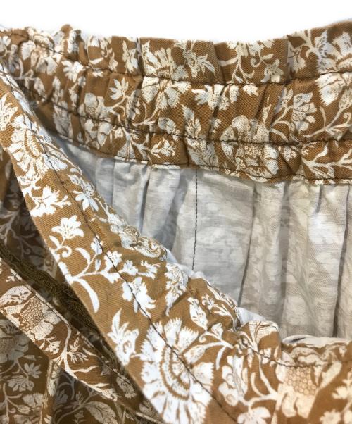 Vlas Blomme（ヴラスブラム）Vlas Blomme (ヴラスブラム) フラワーリネンブレンドスカート　135429 ベージュ サイズ:Fの古着・服飾アイテム