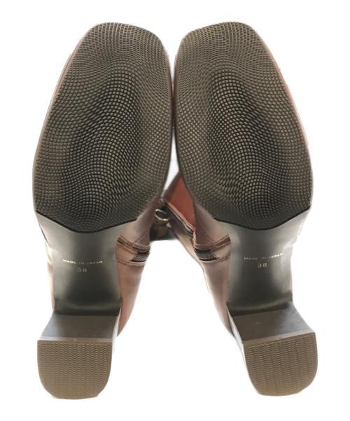 23区（ニジュウサンク）23区 (ニジュウサンク) レザーロングブーツ ブラウン サイズ:38の古着・服飾アイテム