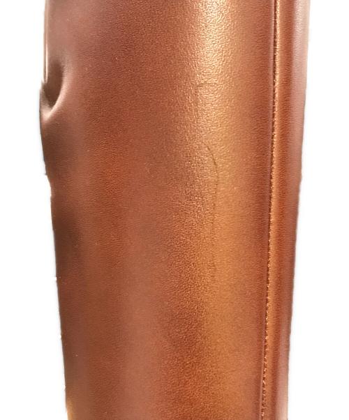 23区（ニジュウサンク）23区 (ニジュウサンク) レザーロングブーツ ブラウン サイズ:38の古着・服飾アイテム