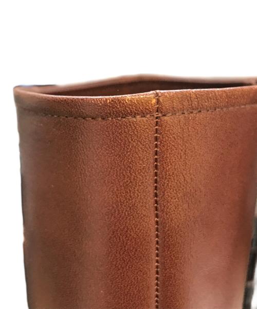 23区（ニジュウサンク）23区 (ニジュウサンク) レザーロングブーツ ブラウン サイズ:38の古着・服飾アイテム