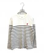 AMI Alexandre Mattiussiアミアレクサンドルマテュッシ）の古着「ブルトンストライプTシャツ　UTS300.072」｜ホワイト