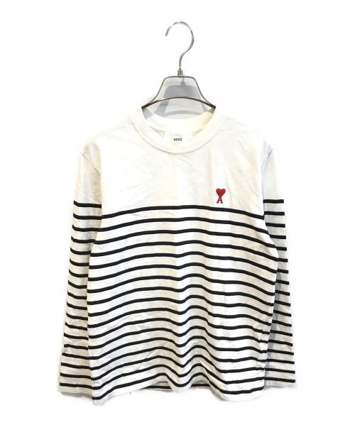 AMI Alexandre Mattiussi（アミアレクサンドルマテュッシ）AMI Alexandre Mattiussi (アミアレクサンドルマテュッシ) ブルトンストライプTシャツ　UTS300.072 ホワイト サイズ:XSの古着・服飾アイテム