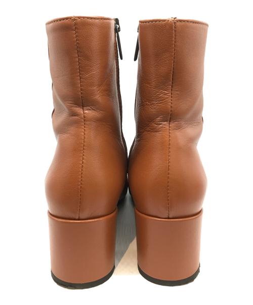 FABIO RUSCONI（ファビオルスコーニ）FABIO RUSCONI (ファビオルスコーニ) サイドジップショートブーツ ブラウン サイズ:23.5の古着・服飾アイテム