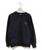 OLD FOLK HOUSEオールドフォークハウス）の古着「クルーネックスウェット　OFH003PO61」｜ネイビー
