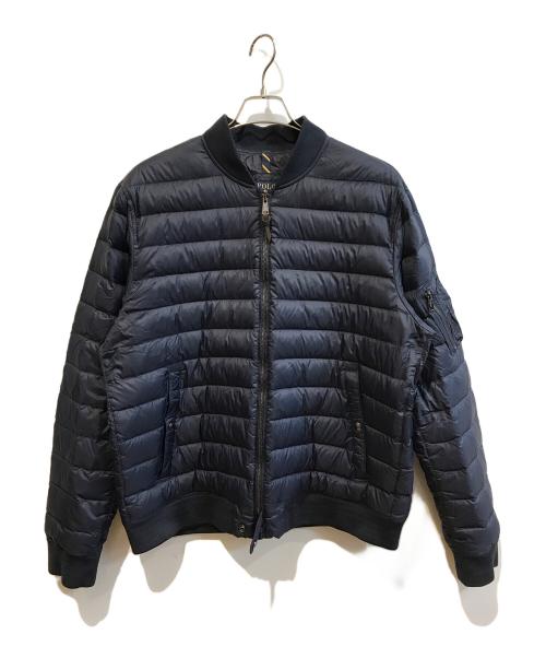 POLO RALPH LAUREN（ポロ・ラルフローレン）POLO RALPH LAUREN (ポロ・ラルフローレン) MA-1ダウンジャケット ネイビー サイズ:XLの古着・服飾アイテム