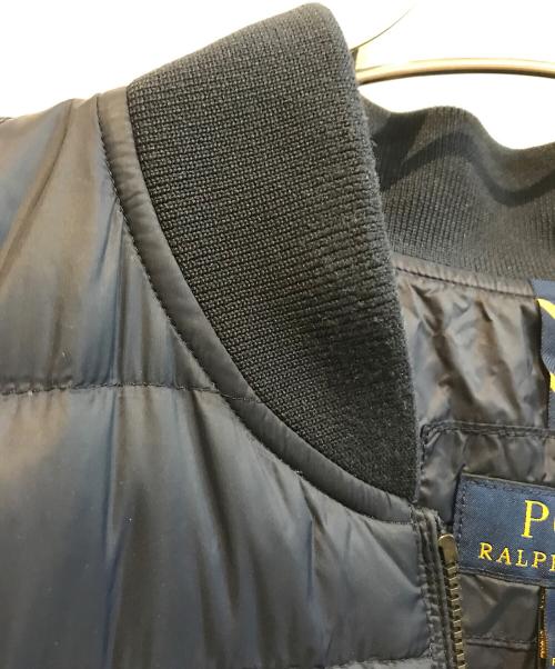 POLO RALPH LAUREN（ポロ・ラルフローレン）POLO RALPH LAUREN (ポロ・ラルフローレン) MA-1ダウンジャケット ネイビー サイズ:XLの古着・服飾アイテム