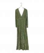 forte forteフォルテ・フォルテ）の古着「ベロアワンピース」｜グリーン