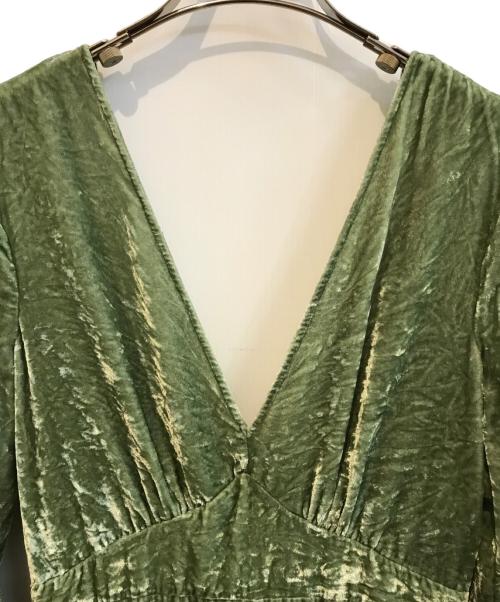 forte forte（フォルテ・フォルテ）forte forte (フォルテ・フォルテ) ベロアワンピース グリーン サイズ:Freeの古着・服飾アイテム