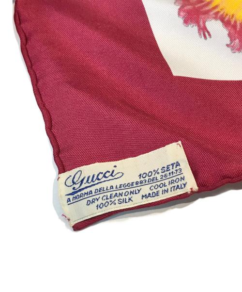 GUCCI（グッチ）GUCCI (グッチ) シルクスカーフ ピンクの古着・服飾アイテム