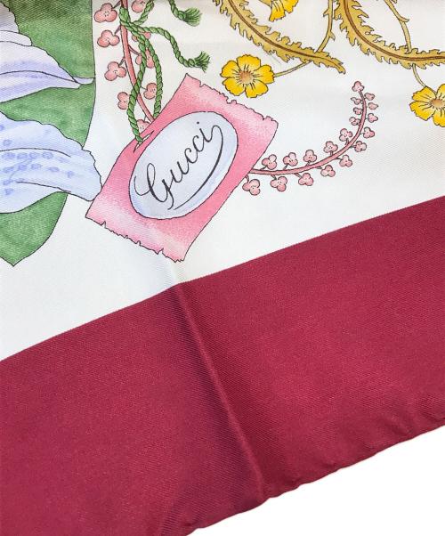 GUCCI（グッチ）GUCCI (グッチ) シルクスカーフ ピンクの古着・服飾アイテム