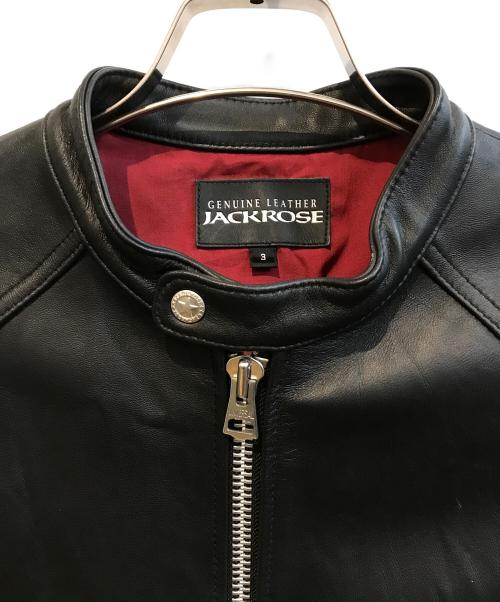 JACKROSE（ジャックローズ）JACKROSE (ジャックローズ) ラムレザージャケット ブラック サイズ:3の古着・服飾アイテム