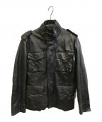 harrissハリス）の古着「Ｍ65調レザージャケット」｜ブラック