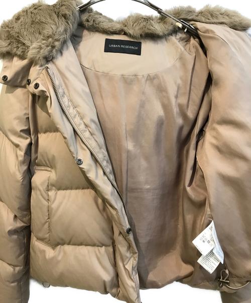 URBAN RESEARCH（アーバンリサーチ）URBAN RESEARCH (アーバンリサーチ) ラビットフードストレッチショートダウン　UR37-27V002 ベージュ サイズ:Mの古着・服飾アイテム