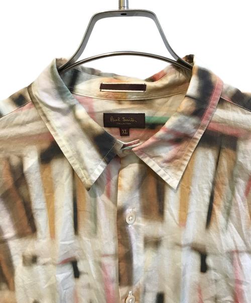 Paul Smith COLLECTION（ポールスミス コレクション）Paul Smith COLLECTION (ポールスミス コレクション) ブックブラープリントシャツ　224376 309 ベージュ サイズ:XLの古着・服飾アイテム