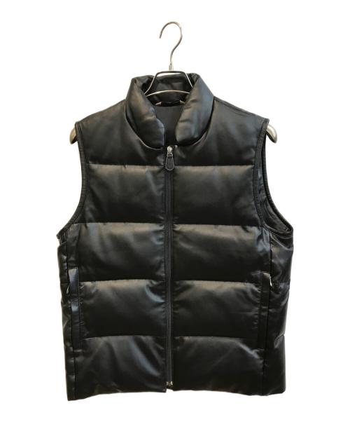 JOURNAL STANDARD（ジャーナルスタンダード）JOURNAL STANDARD (ジャーナルスタンダード) レザーダウンベスト ブラック サイズ:Ｌの古着・服飾アイテム