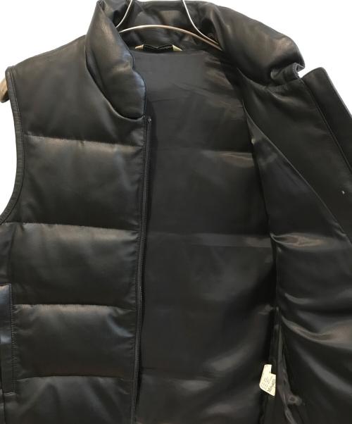 JOURNAL STANDARD（ジャーナルスタンダード）JOURNAL STANDARD (ジャーナルスタンダード) レザーダウンベスト ブラック サイズ:Ｌの古着・服飾アイテム
