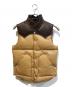 RockyMountainFeatherBed（ロッキーマウンテンフェザーベッド）の古着「オールレザーダウンベスト」｜ベージュ