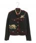 ZARA（ザラ）の古着「和柄刺繍ナポレオンジャケット」｜ブラック