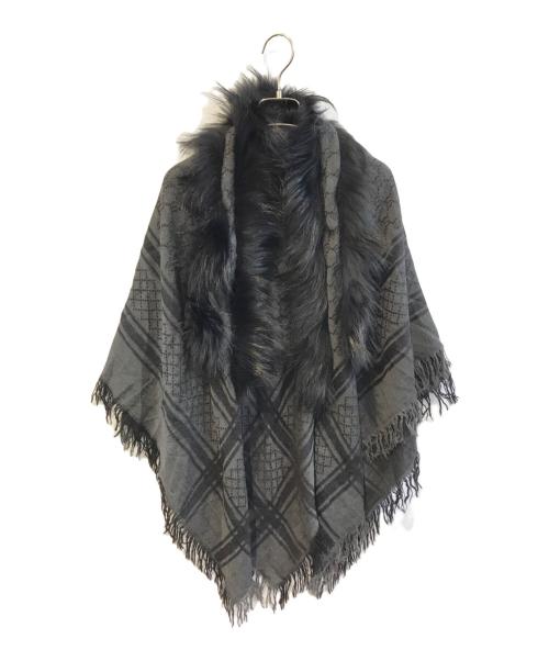 GUCCI（グッチ）GUCCI (グッチ) フォックスファーストール ブラックの古着・服飾アイテム