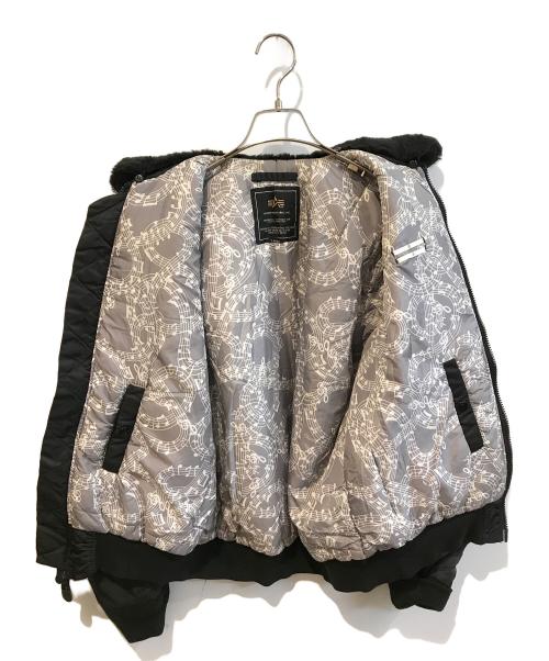 ALPHA（アルファ）ALPHA (アルファ) n(n) by NUMBER (N)INE (エヌエヌバイナンバーナイン) B-15 フライトジャケット　20018-8901 ブラック サイズ:Lの古着・服飾アイテム