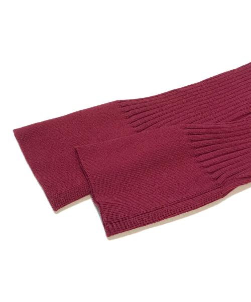 VERMEIL par iena（ヴェルメイユ パー イエナ）VERMEIL par iena (ヴェルメイユ パー イエナ) SLOWOOL VネックPO　24080938700030 ワインレッド サイズ:F 未使用品の古着・服飾アイテム