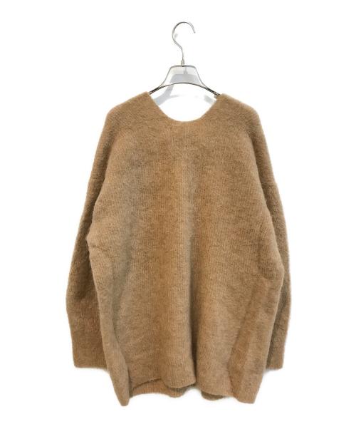 UNFIL（アンフィル）unfil (アンフィル) stretch superkid mohair cardigan　WFFL-UW133 ブラウン サイズ:1の古着・服飾アイテム