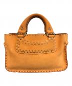 CELINEセリーヌ）の古着「スタッズハンドバッグ」｜ベージュ