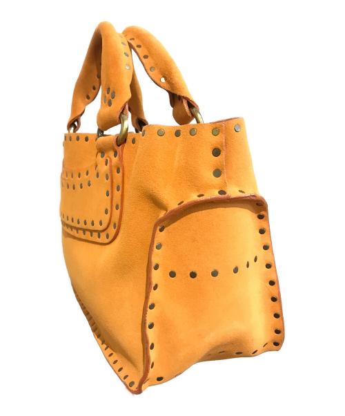 CELINE（セリーヌ）CELINE (セリーヌ) スタッズハンドバッグ ベージュの古着・服飾アイテム