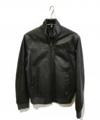ARMANI JEANSアルマーニジーンズ）の古着「レザージャケット」｜ブラック
