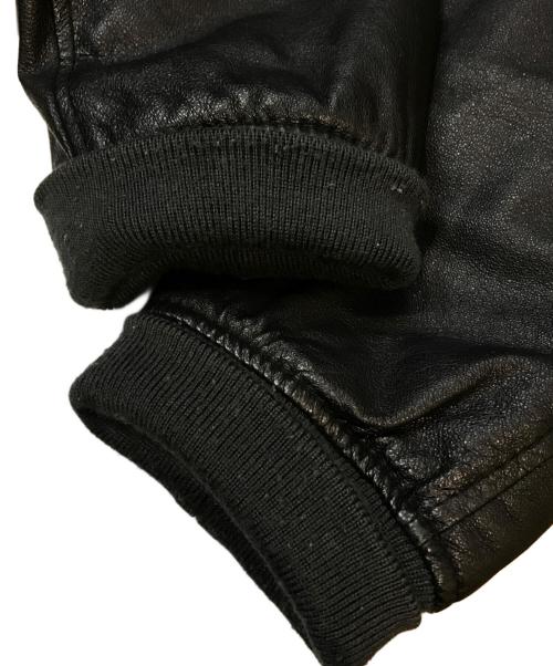 ARMANI JEANS（アルマーニジーンズ）ARMANI JEANS (アルマーニジーンズ) レザージャケット ブラック サイズ:US Sの古着・服飾アイテム