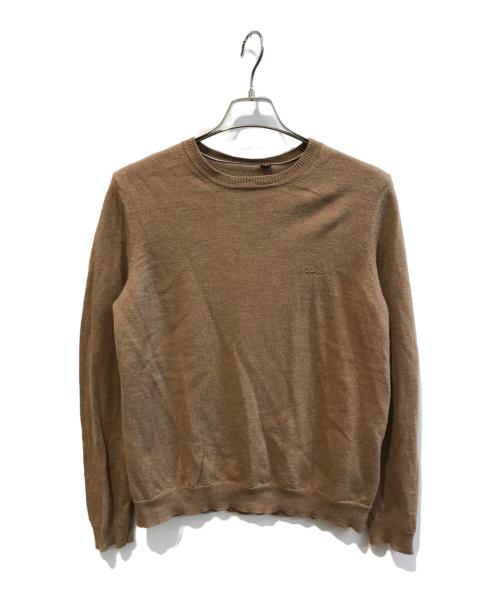 BOSS（ボス）BOSS (ボス) ウールニット ブラウン サイズ:Lの古着・服飾アイテム