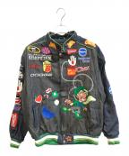 JH Designジェイエイチデザイン）の古着「レーシングデニムジャケット」｜ブラック