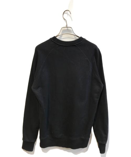 maison kitsune（メゾンキツネ）MAISON KITSUNE (メゾンキツネ) ロゴスウェット　GU00343KM0001 ブラック サイズ:Sの古着・服飾アイテム
