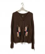 Needlesニードルズ）の古着「V Neck Cardigan -Chimayo- 	0T268」｜ブラウン