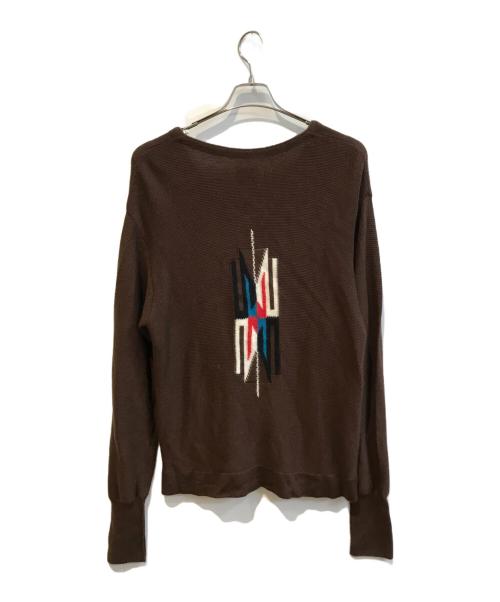 Needles（ニードルズ）Needles (ニードルズ) V Neck Cardigan -Chimayo- 	0T268 ブラウン サイズ:Mの古着・服飾アイテム