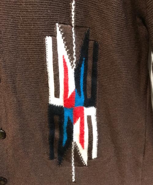 Needles（ニードルズ）Needles (ニードルズ) V Neck Cardigan -Chimayo- 	0T268 ブラウン サイズ:Mの古着・服飾アイテム