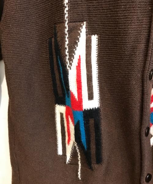 Needles（ニードルズ）Needles (ニードルズ) V Neck Cardigan -Chimayo- 	0T268 ブラウン サイズ:Mの古着・服飾アイテム