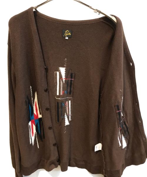 Needles（ニードルズ）Needles (ニードルズ) V Neck Cardigan -Chimayo- 	0T268 ブラウン サイズ:Mの古着・服飾アイテム