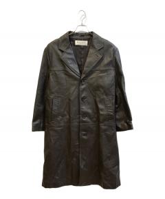 中古・古着通販】A.P.C. (アーペーセー) ダブルレザーコート ブラウン