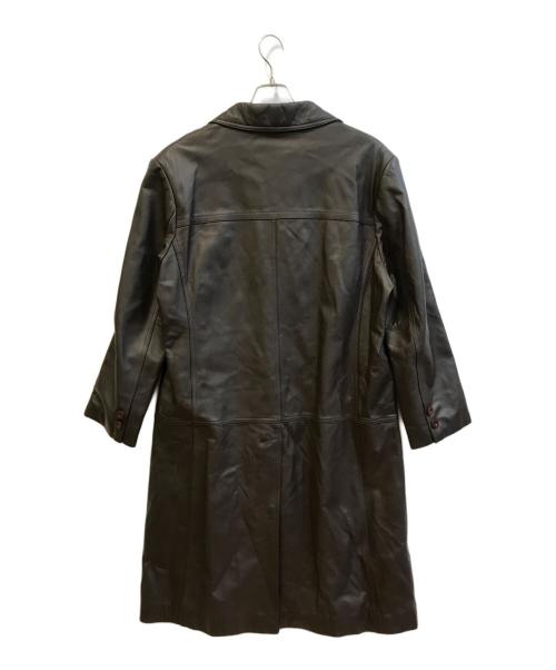 BALMAIN（バルマン）BALMAIN (バルマン) ラムレザーコート ブラウン サイズ:Mの古着・服飾アイテム