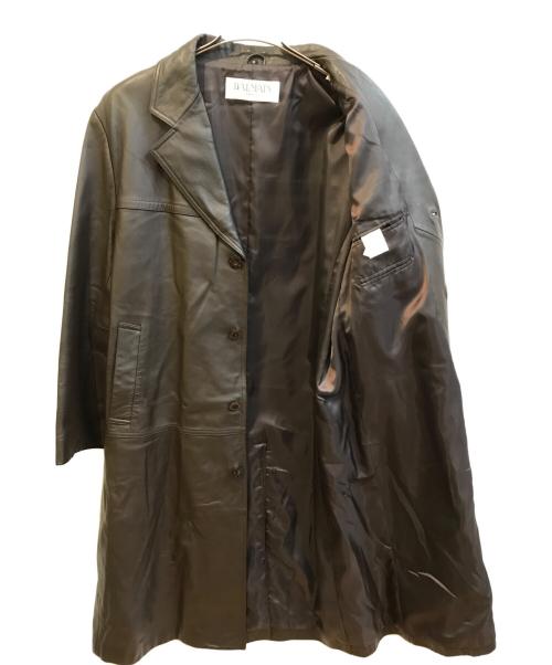 BALMAIN（バルマン）BALMAIN (バルマン) ラムレザーコート ブラウン サイズ:Mの古着・服飾アイテム