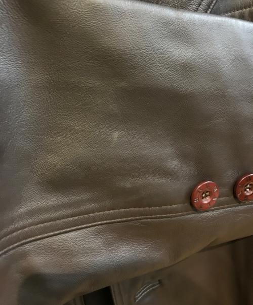 BALMAIN（バルマン）BALMAIN (バルマン) ラムレザーコート ブラウン サイズ:Mの古着・服飾アイテム