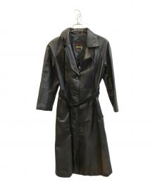 SEIKO（セイコー）の古着「レザーコート」｜ブラック