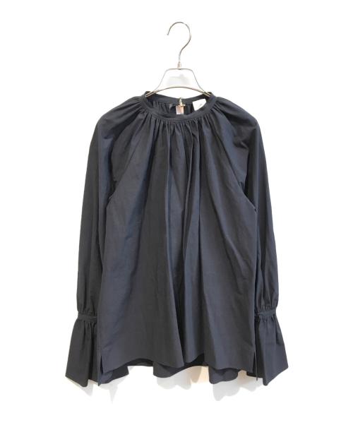 6(ROKU) BEAUTY&YOUTH（ロク ビューティーアンドユース）6(ROKU) BEAUTY&YOUTH (ロク ビューティーアンドユース) ボリュームスリーブブラウス ネイビー サイズ:36 未使用品の古着・服飾アイテム