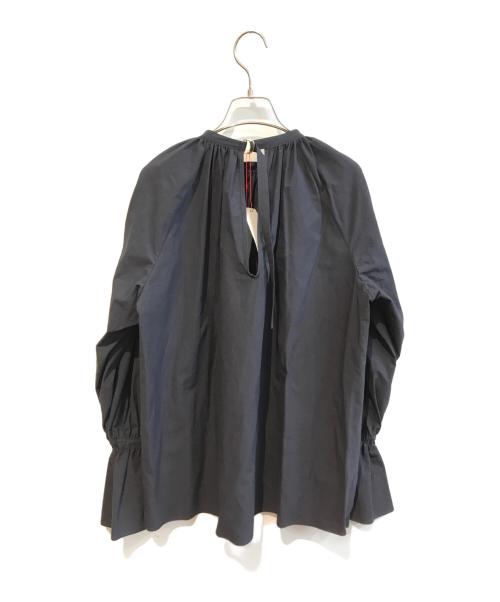 6(ROKU) BEAUTY&YOUTH（ロク ビューティーアンドユース）6(ROKU) BEAUTY&YOUTH (ロク ビューティーアンドユース) ボリュームスリーブブラウス ネイビー サイズ:36 未使用品の古着・服飾アイテム