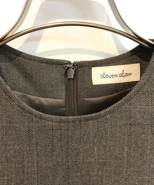 STEVEN ALAN（スティーブンアラン）STEVEN ALAN (スティーブンアラン) ツイル ノースリーブ ワンピース ブラウン サイズ:M 未使用品の古着・服飾アイテム