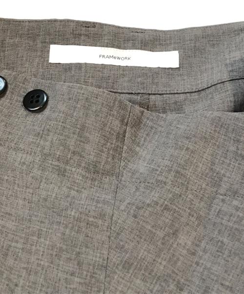 FRAMeWORK（フレームワーク）FRAMeWORK (フレームワーク) 撥水ラップワイドパンツ グレー サイズ:Mの古着・服飾アイテム