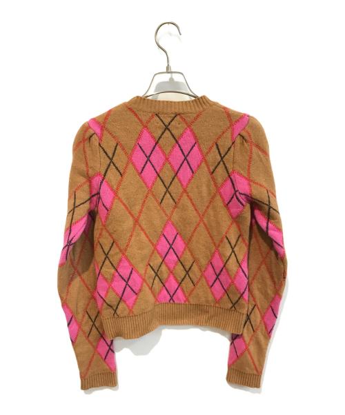 GANNI（ガニー）Ganni (ガニー) アーガイルニット ベージュ サイズ:Sの古着・服飾アイテム