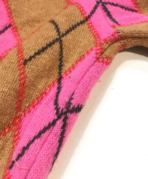 GANNI（ガニー）Ganni (ガニー) アーガイルニット ベージュ サイズ:Sの古着・服飾アイテム